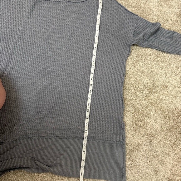 We The Free People Oversized Waffle Knit Shirt Size XS - Picture 11 of 11